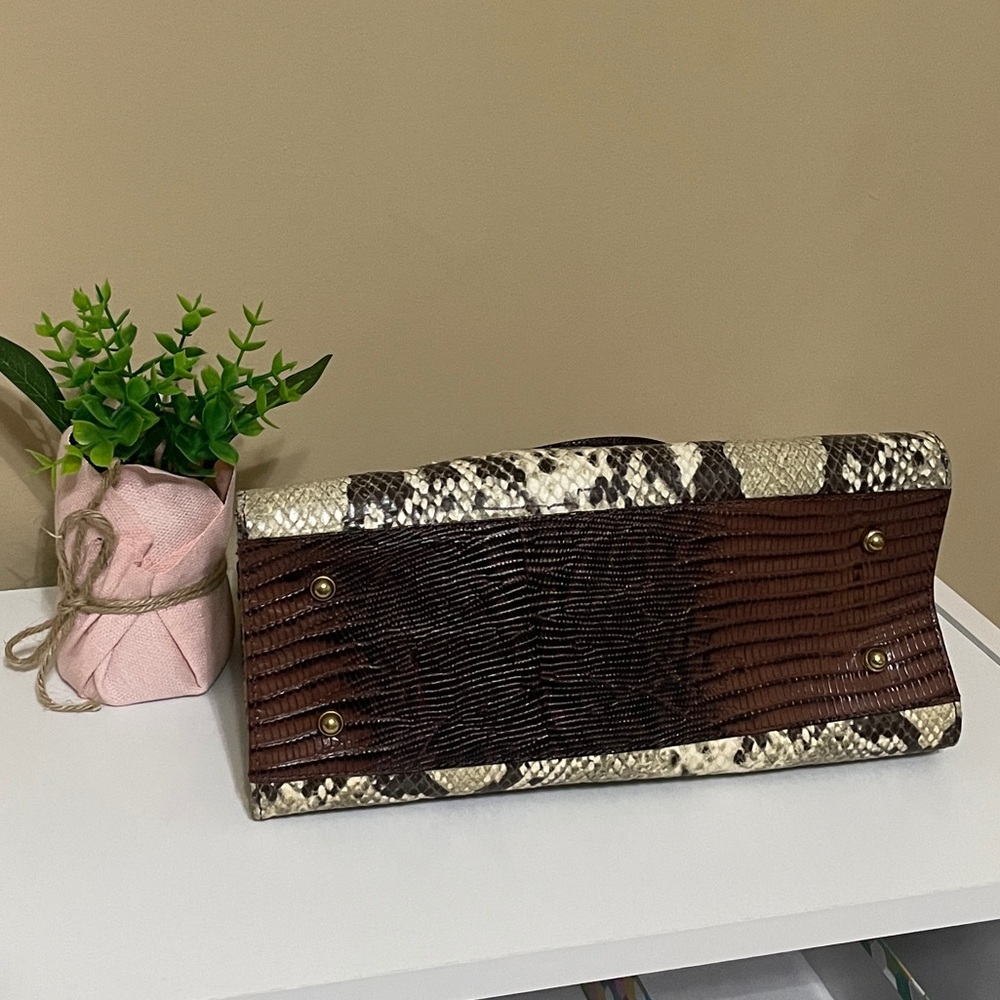 Brahmin Snake Skin Tote Gem